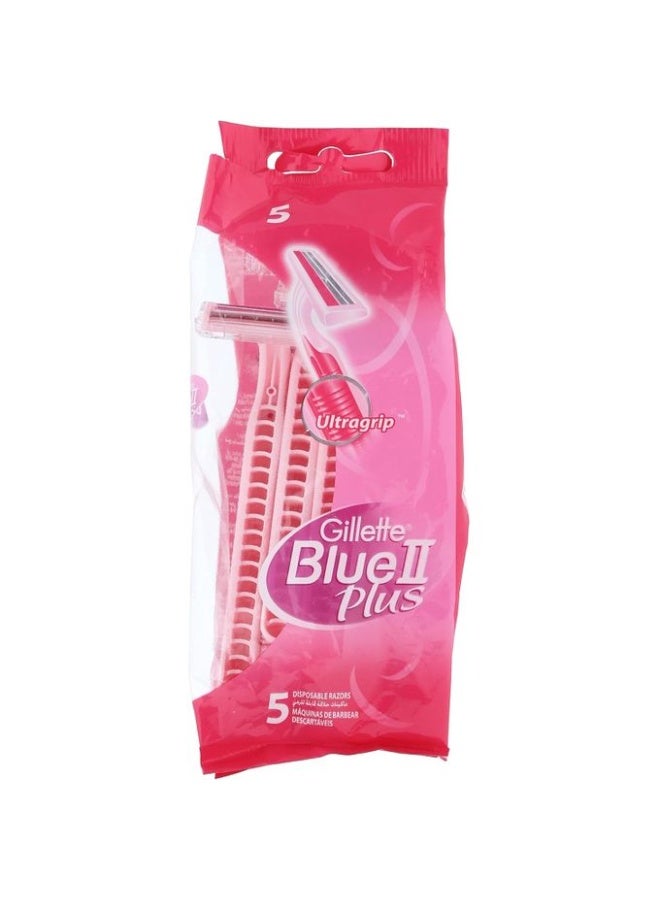 مجموعة شفرات حلاقة بلو 2 بلس للاستخدام مرة واحدة للنساء، 5 قطع - Image 1